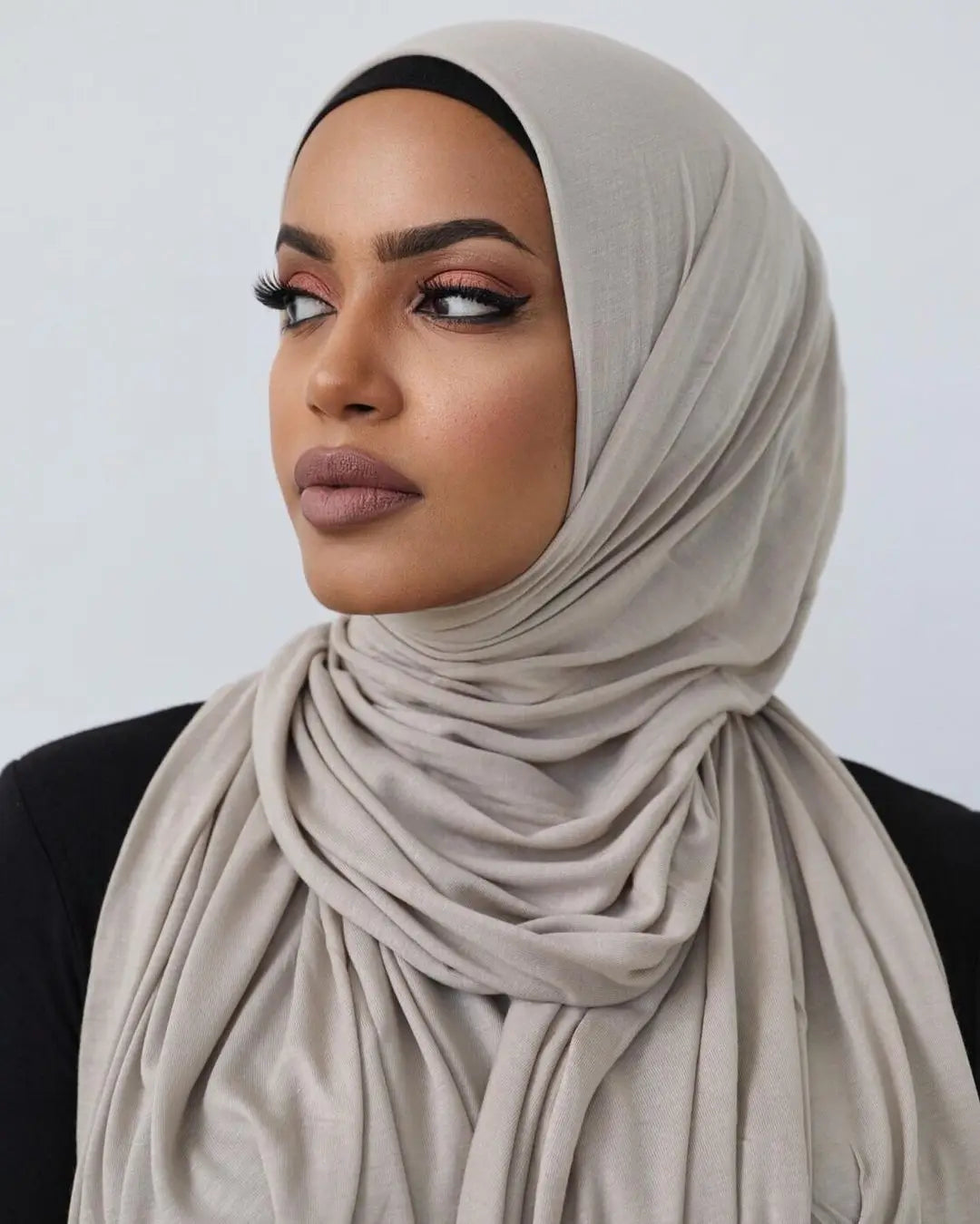 Soft Stretch Jersey Hijab Scarf, 85 × 180 cm Wrap