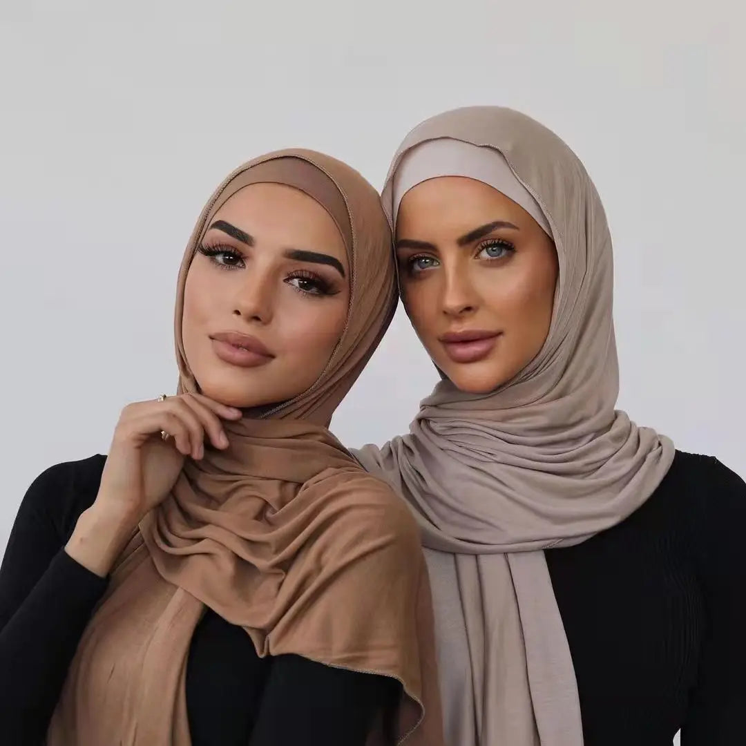 Soft Stretch Jersey Hijab Scarf, 85 × 180 cm Wrap