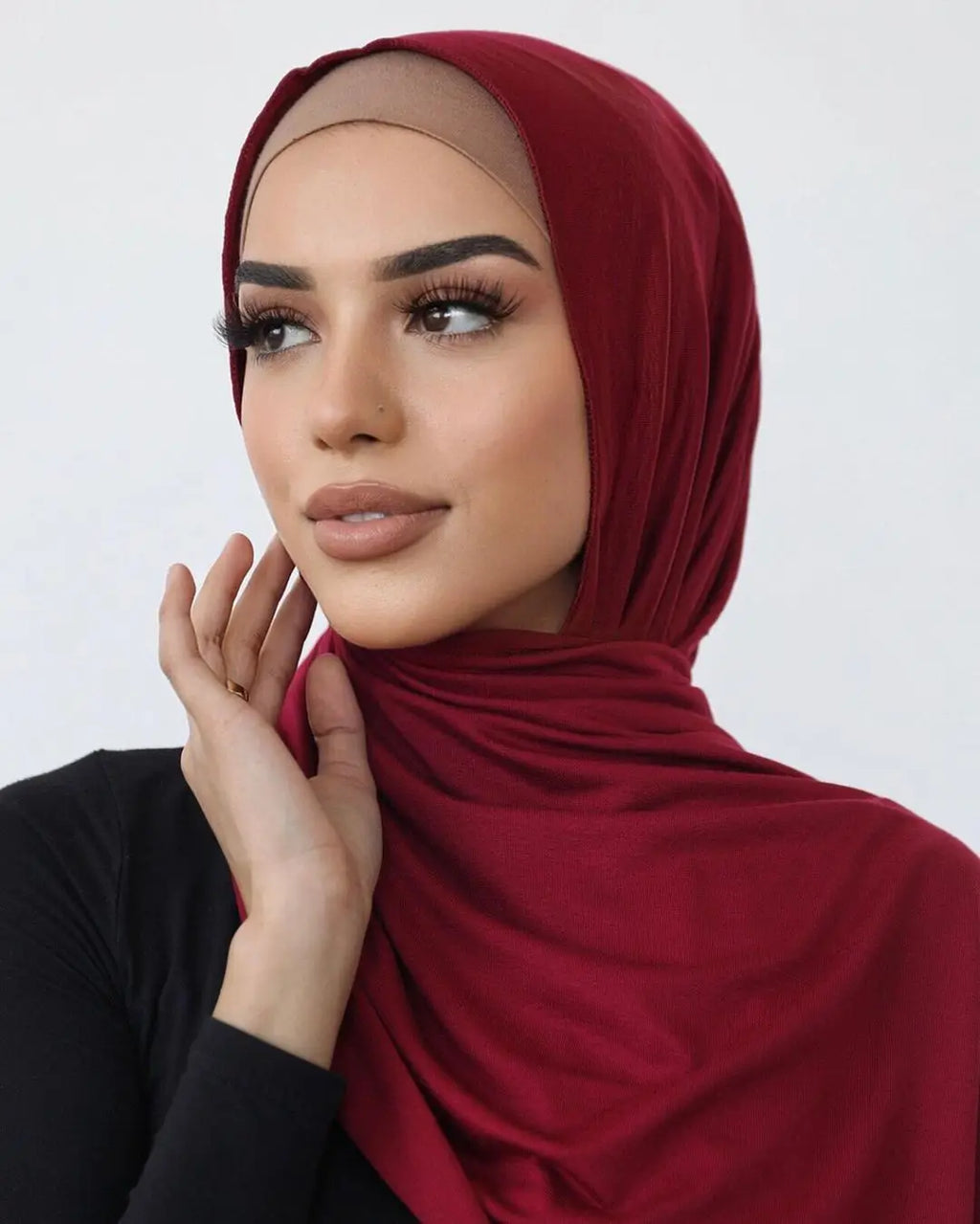 Soft Stretch Jersey Hijab Scarf, 85 × 180 cm Wrap