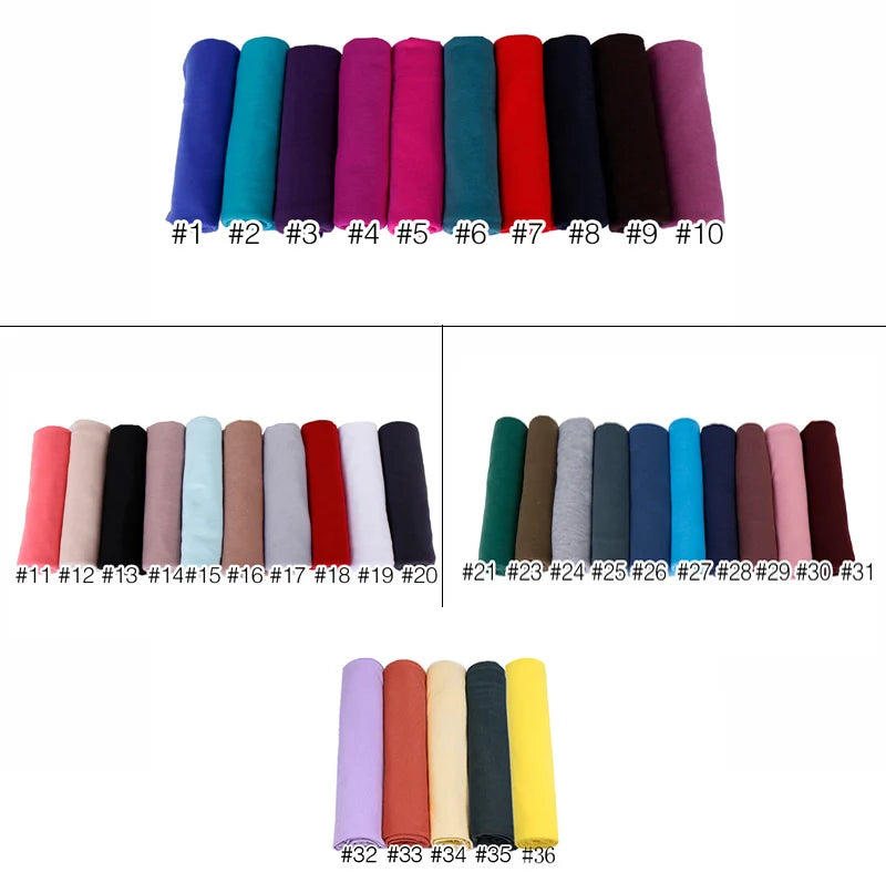 Soft Stretch Jersey Hijab Scarf, 85 × 180 cm Wrap