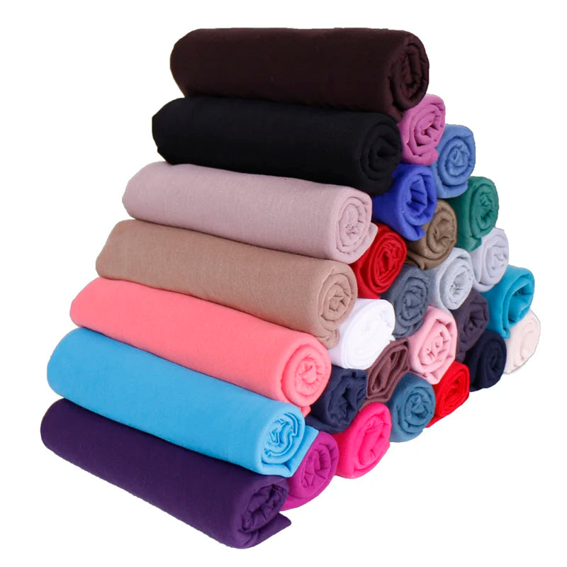 Soft Stretch Jersey Hijab Scarf, 85 × 180 cm Wrap