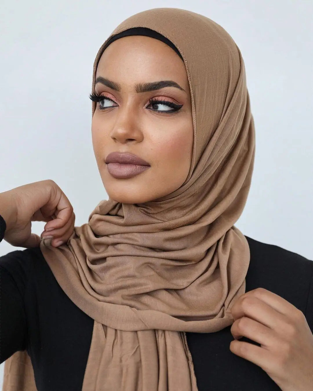 Soft Stretch Jersey Hijab Scarf, 85 × 180 cm Wrap
