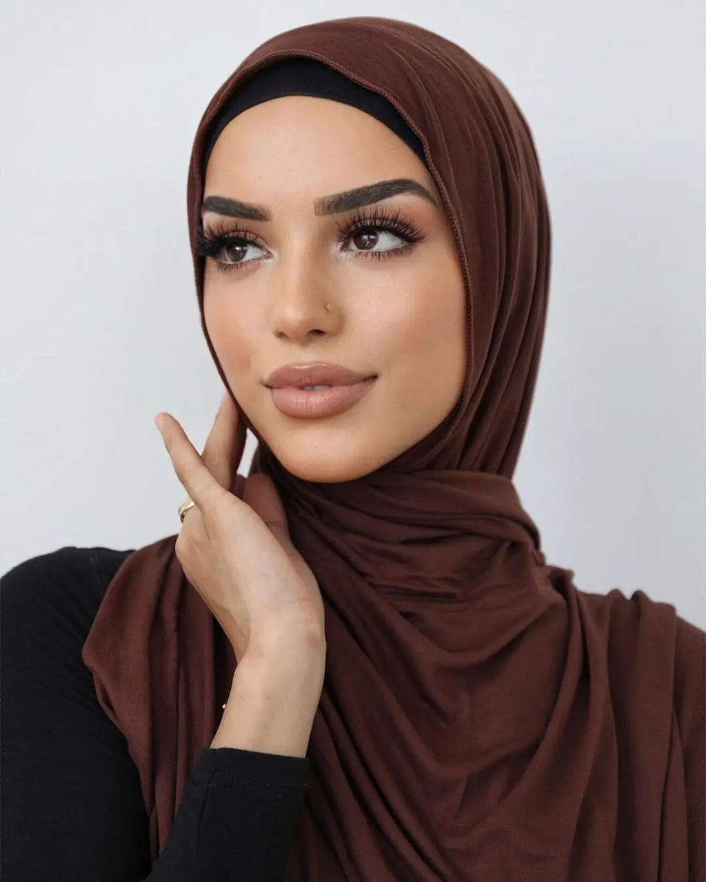 Soft Stretch Jersey Hijab Scarf, 85 × 180 cm Wrap