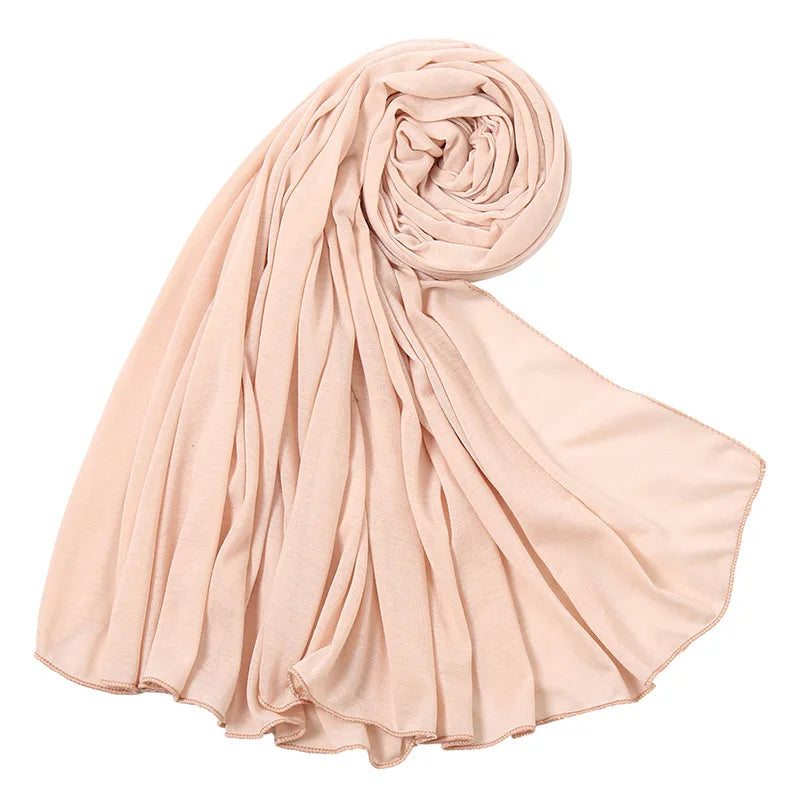 Soft Stretch Jersey Hijab Scarf, 85 × 180 cm Wrap