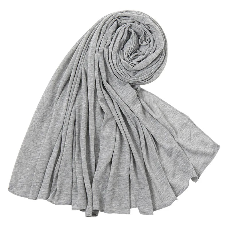 Soft Stretch Jersey Hijab Scarf, 85 × 180 cm Wrap