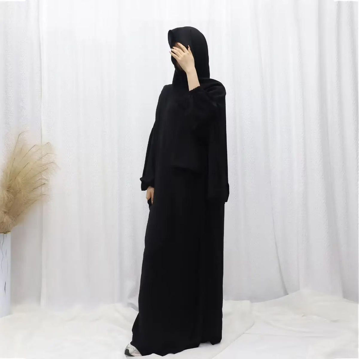 Dubai Abaya with Integrated Hijab Scarf