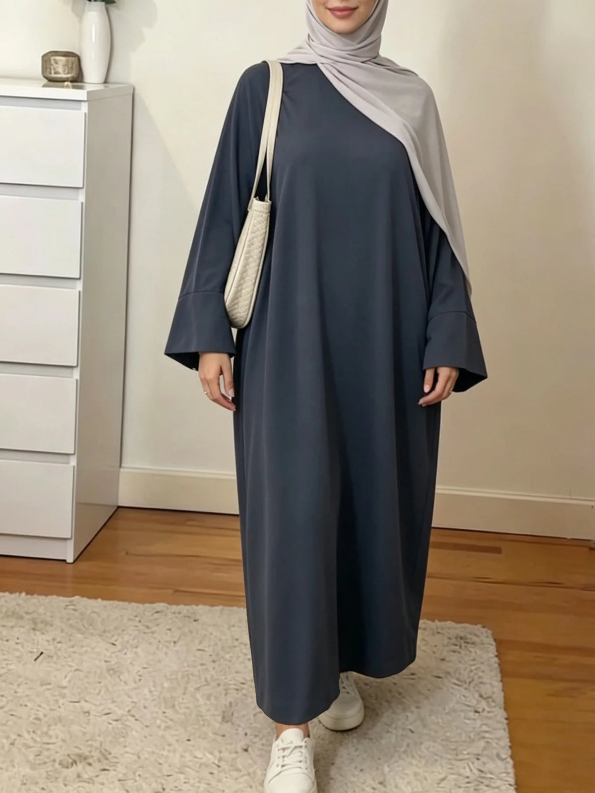Modest Islamic Kaftan Prayer Robe