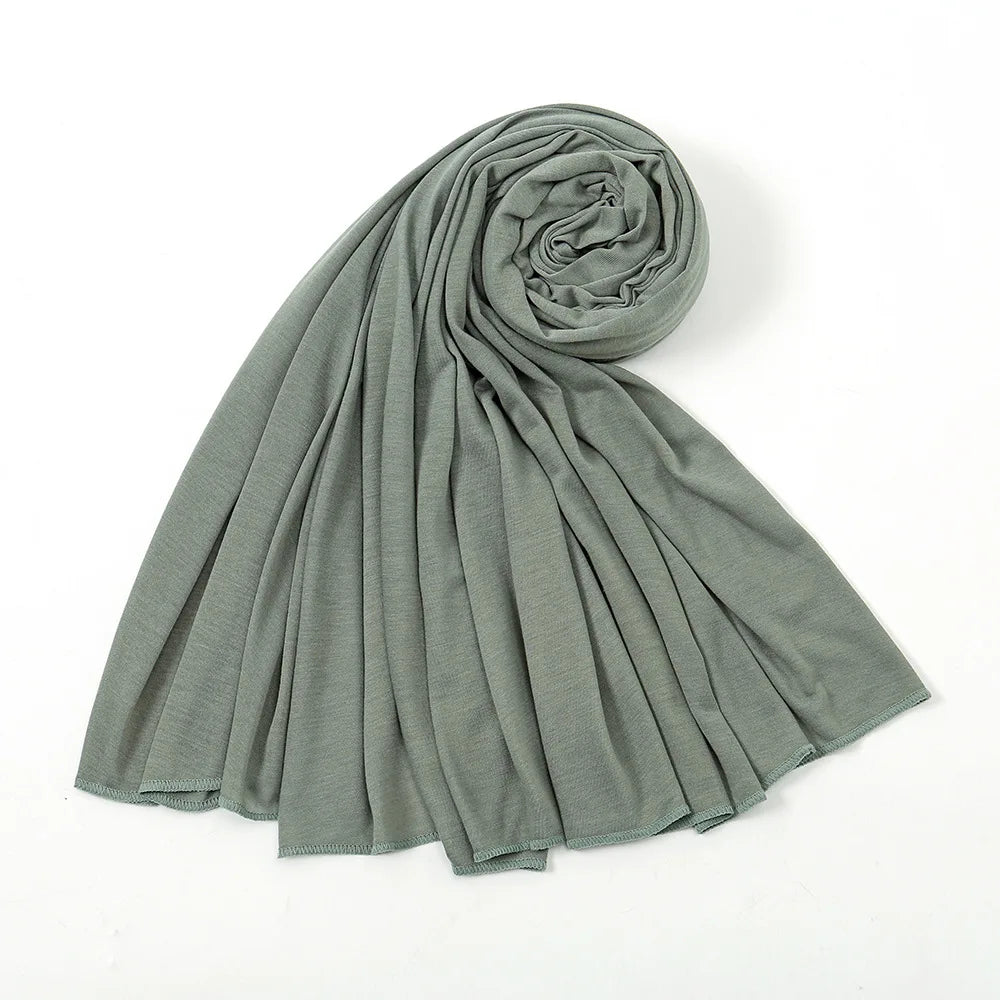 Soft Stretch Jersey Hijab Scarf, 85 × 180 cm Wrap