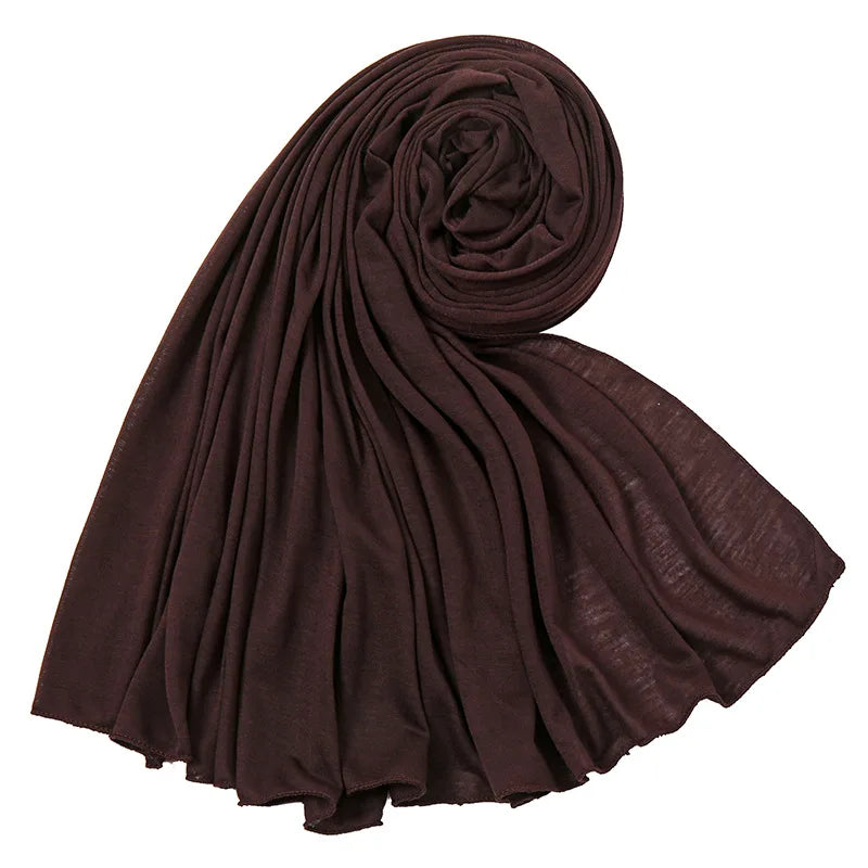Soft Stretch Jersey Hijab Scarf, 85 × 180 cm Wrap