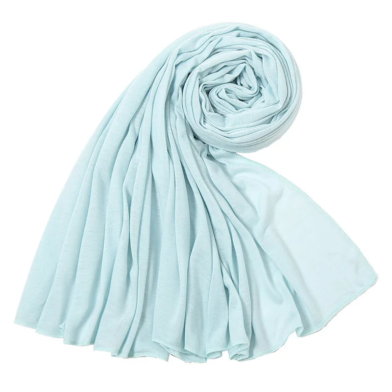 Soft Stretch Jersey Hijab Scarf, 85 × 180 cm Wrap
