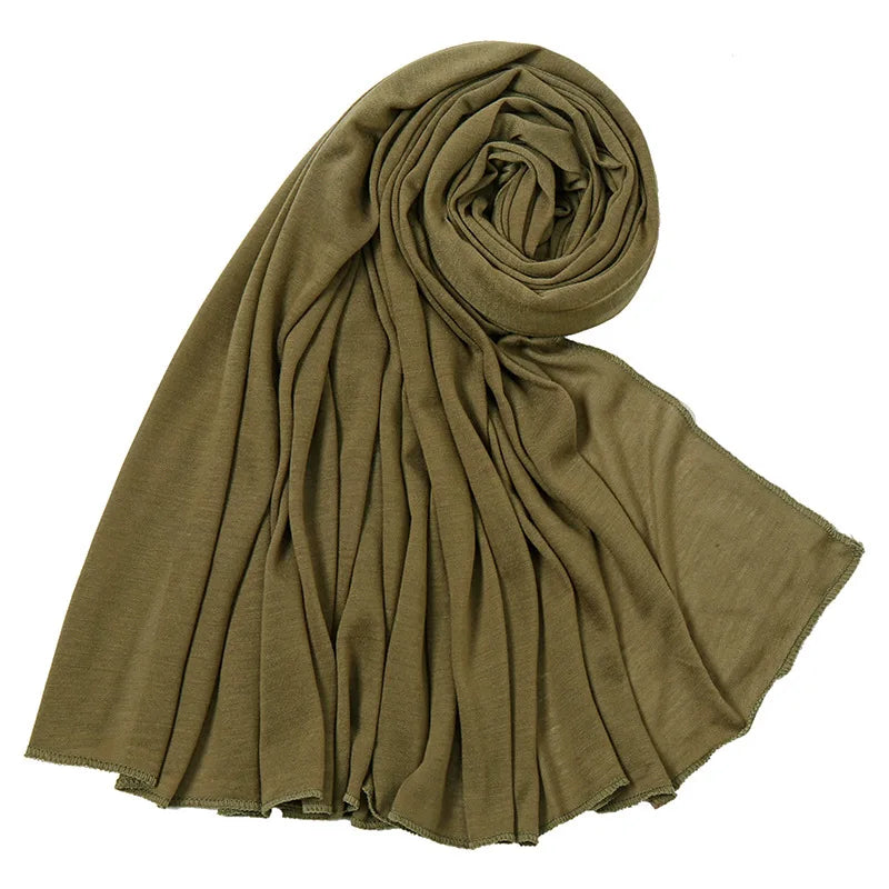 Soft Stretch Jersey Hijab Scarf, 85 × 180 cm Wrap