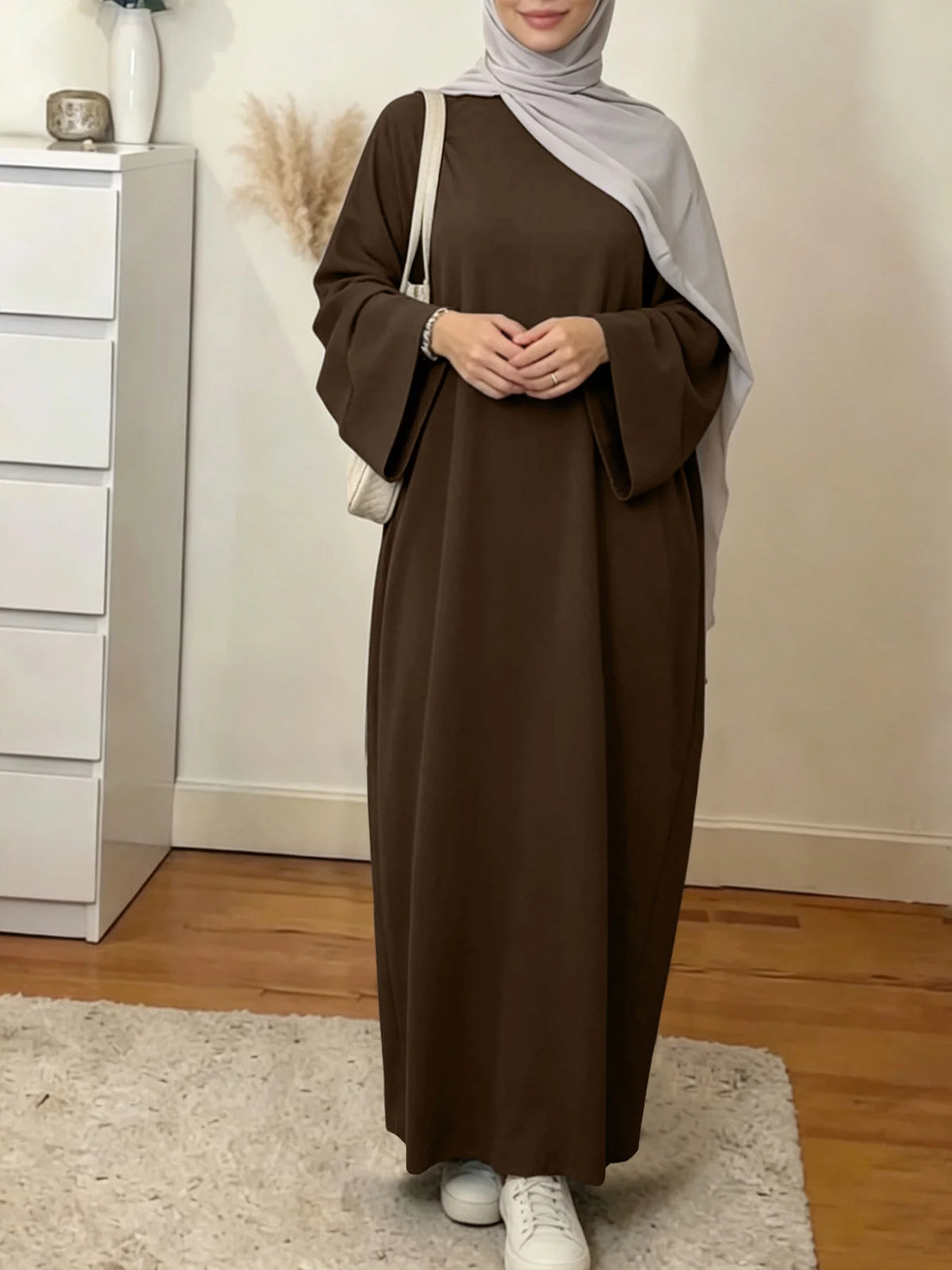 Modest Islamic Kaftan Prayer Robe