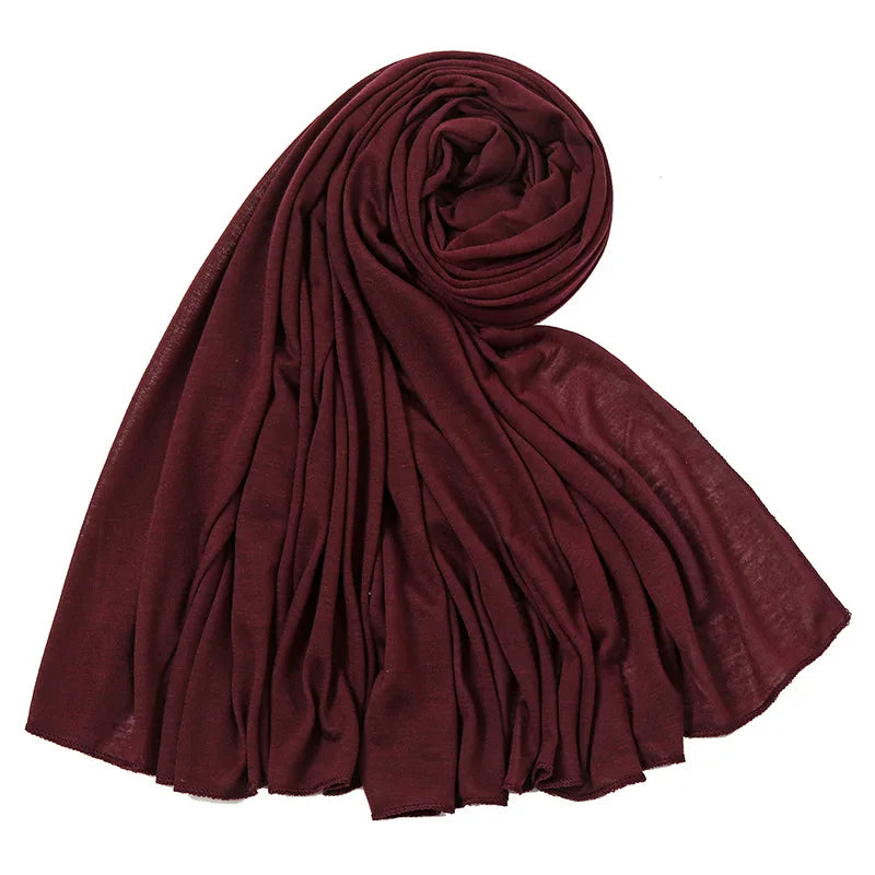 Soft Stretch Jersey Hijab Scarf, 85 × 180 cm Wrap