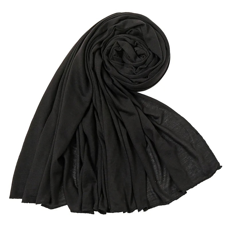 Soft Stretch Jersey Hijab Scarf, 85 × 180 cm Wrap