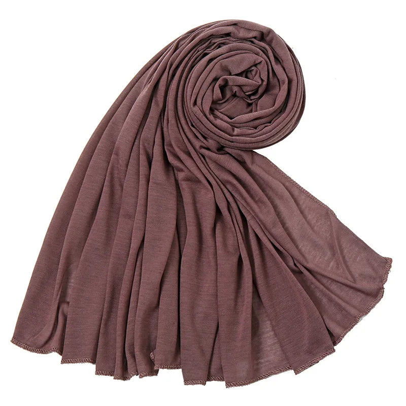 Soft Stretch Jersey Hijab Scarf, 85 × 180 cm Wrap
