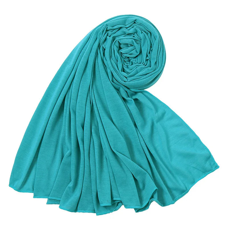 Soft Stretch Jersey Hijab Scarf, 85 × 180 cm Wrap