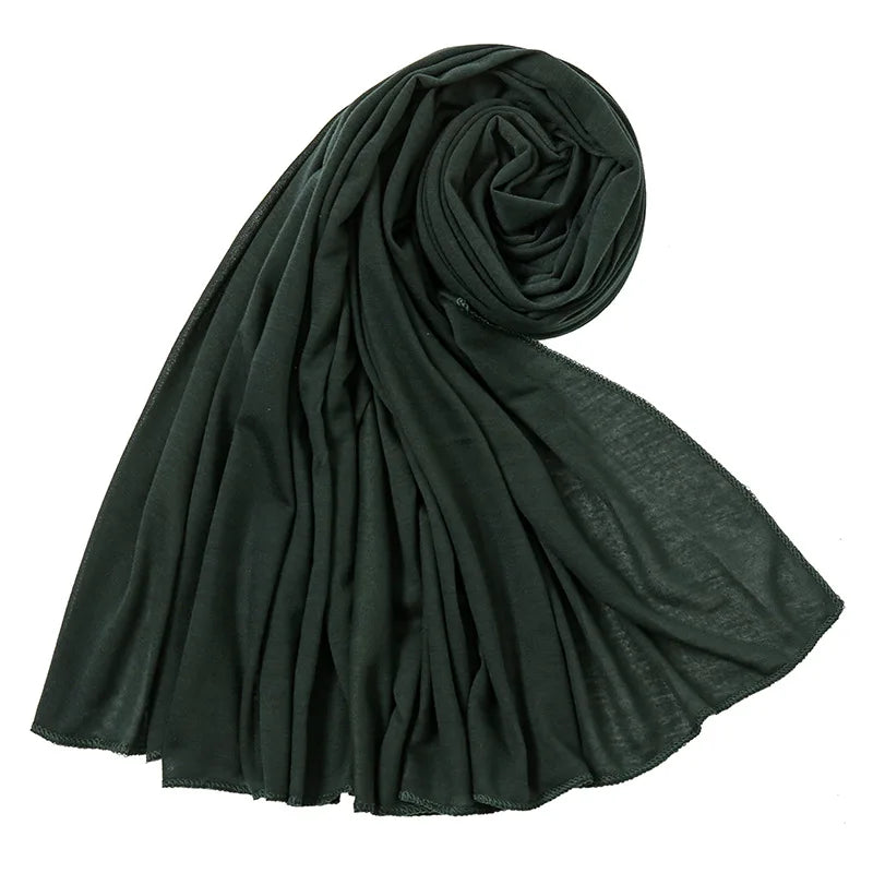 Soft Stretch Jersey Hijab Scarf, 85 × 180 cm Wrap