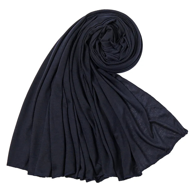 Soft Stretch Jersey Hijab Scarf, 85 × 180 cm Wrap