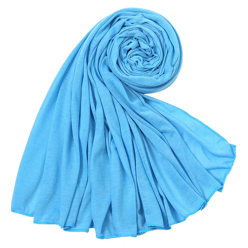 Soft Stretch Jersey Hijab Scarf, 85 × 180 cm Wrap
