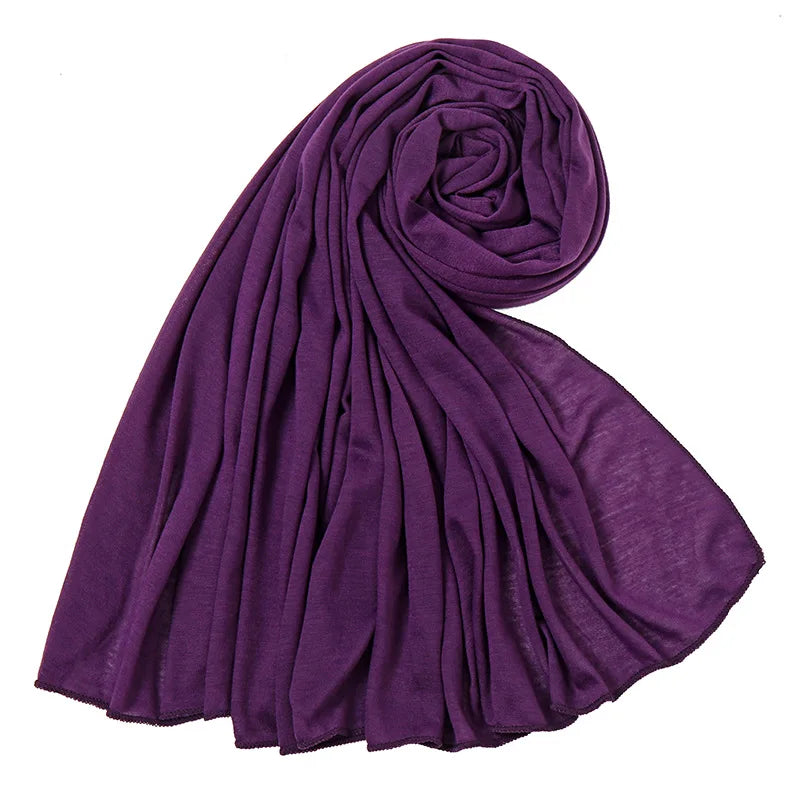 Soft Stretch Jersey Hijab Scarf, 85 × 180 cm Wrap
