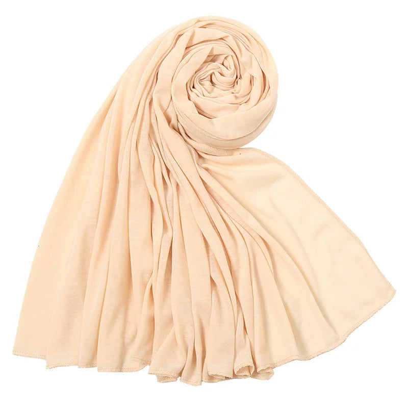 Soft Stretch Jersey Hijab Scarf, 85 × 180 cm Wrap