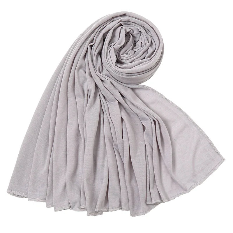 Soft Stretch Jersey Hijab Scarf, 85 × 180 cm Wrap