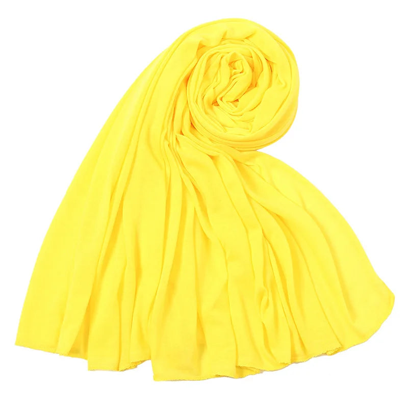 Soft Stretch Jersey Hijab Scarf, 85 × 180 cm Wrap