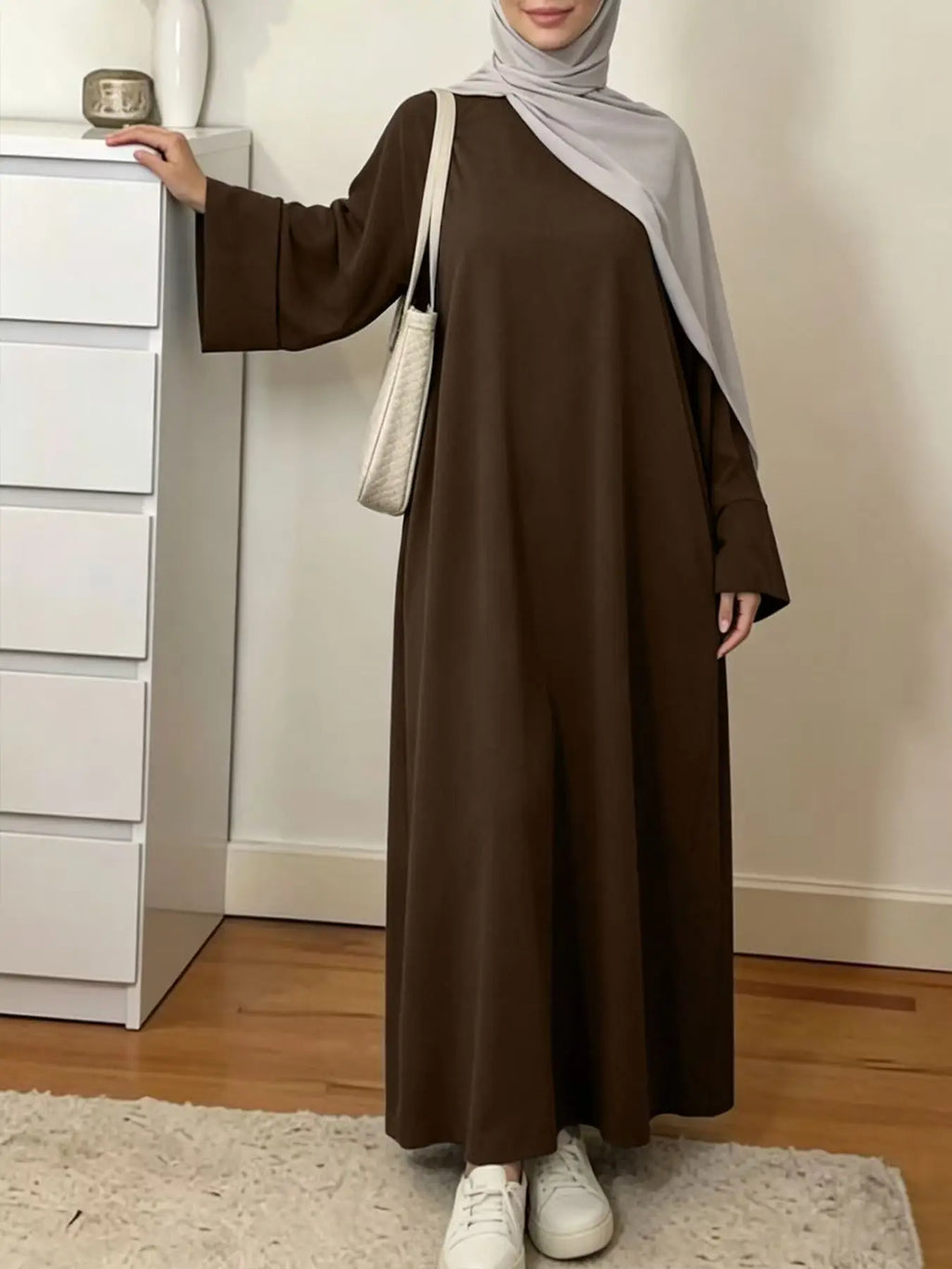 Modest Islamic Kaftan Prayer Robe