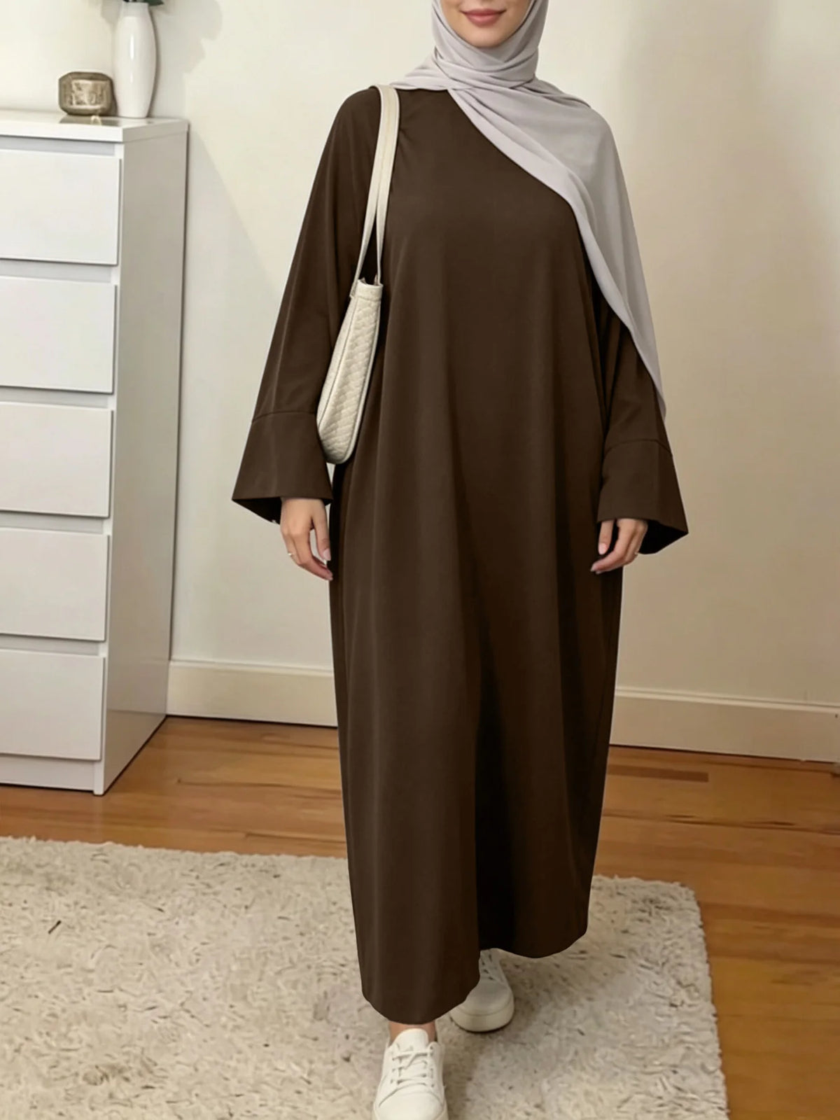 Modest Islamic Kaftan Prayer Robe