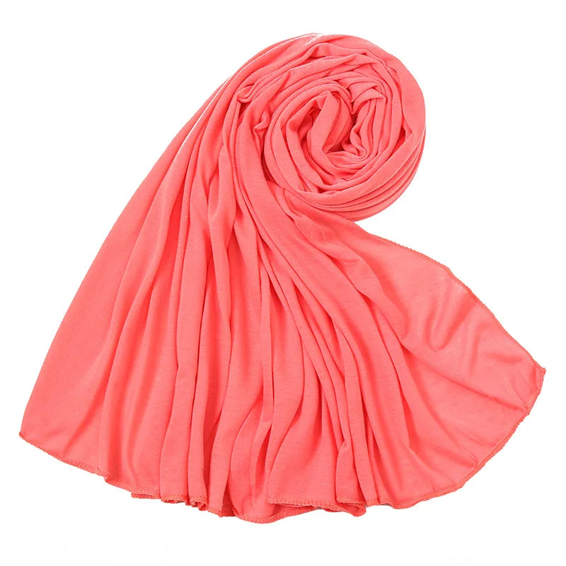 Soft Stretch Jersey Hijab Scarf, 85 × 180 cm Wrap