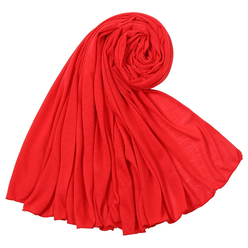 Soft Stretch Jersey Hijab Scarf, 85 × 180 cm Wrap