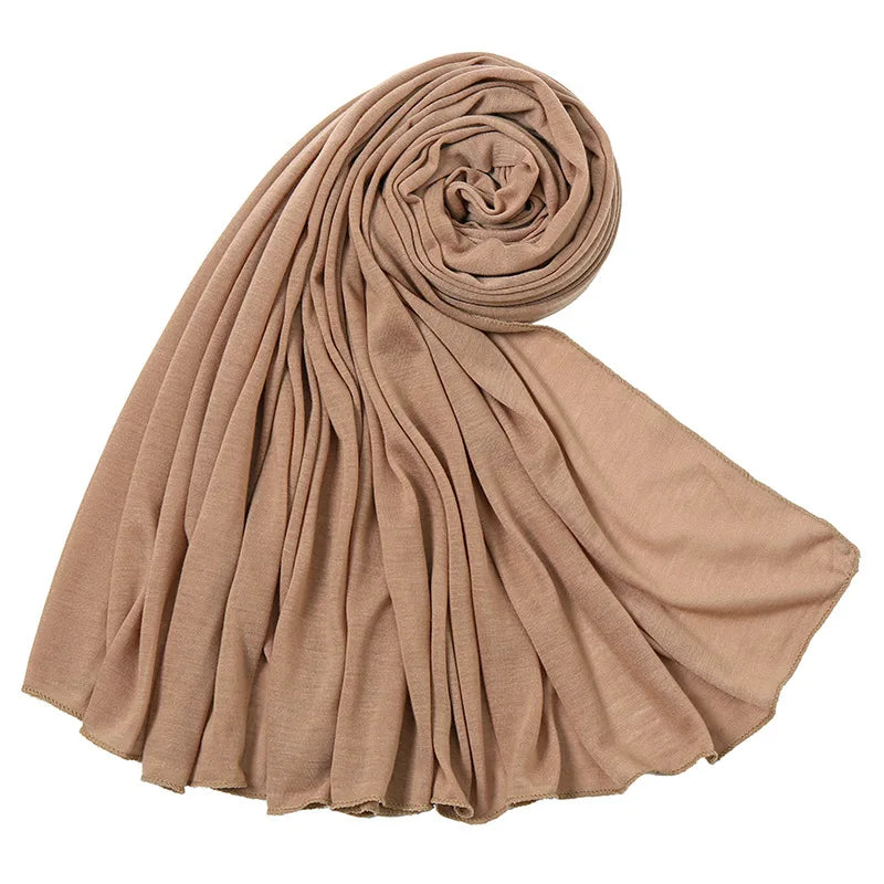Soft Stretch Jersey Hijab Scarf, 85 × 180 cm Wrap
