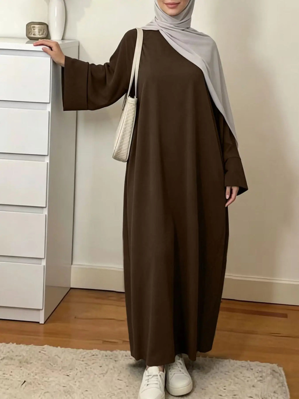 Modest Islamic Kaftan Prayer Robe