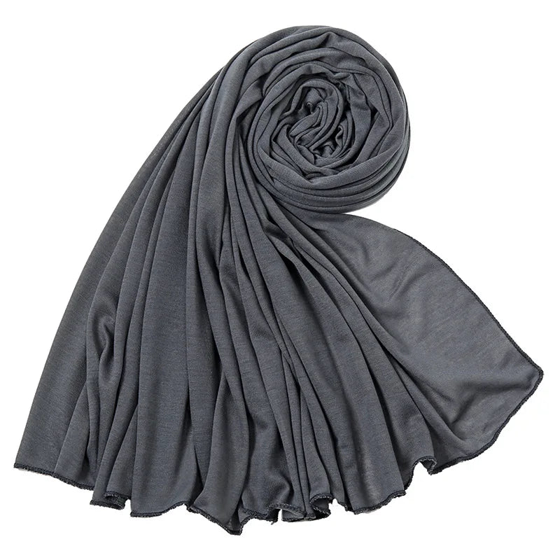 Soft Stretch Jersey Hijab Scarf, 85 × 180 cm Wrap
