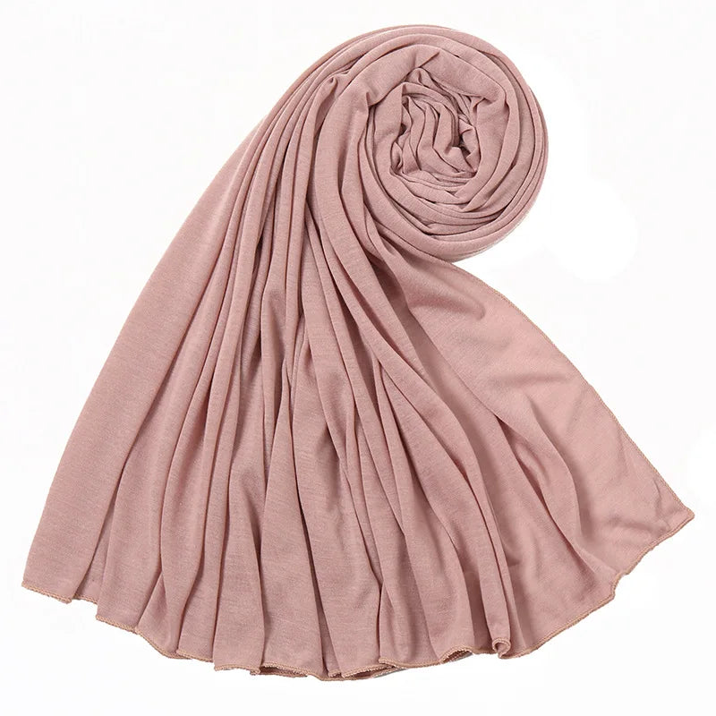 Soft Stretch Jersey Hijab Scarf, 85 × 180 cm Wrap