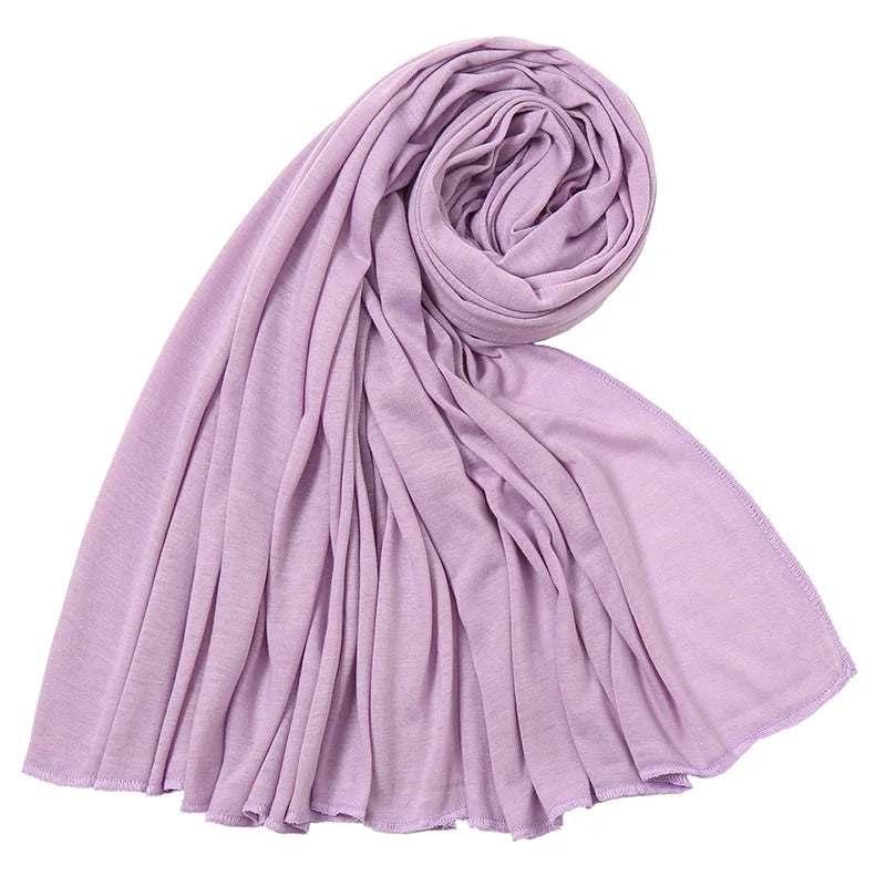 Soft Stretch Jersey Hijab Scarf, 85 × 180 cm Wrap
