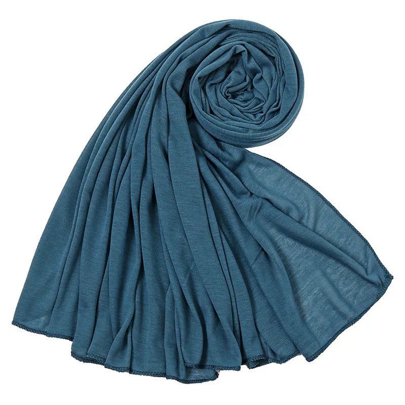 Soft Stretch Jersey Hijab Scarf, 85 × 180 cm Wrap