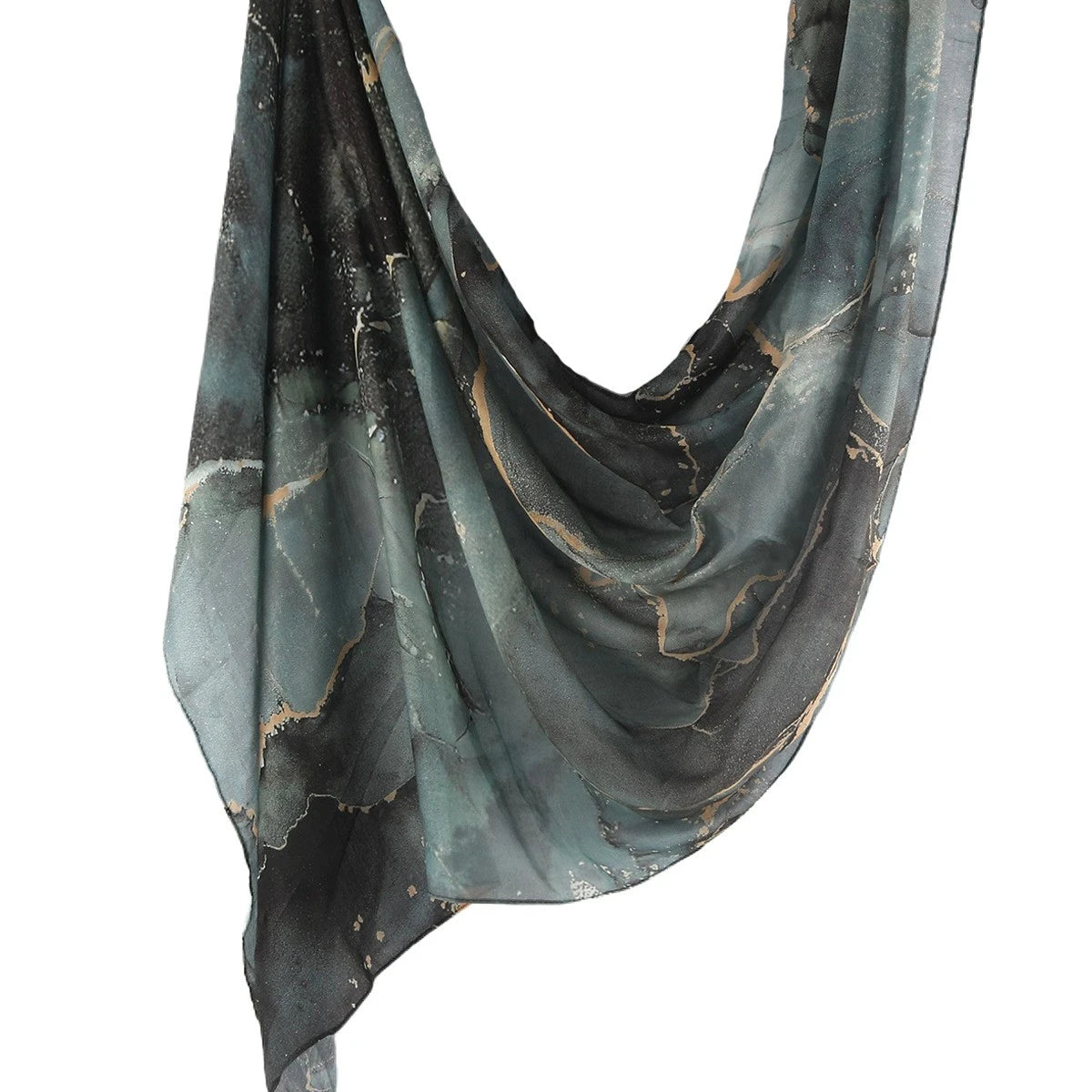 Cashmere-Feel Hijab Scarf, Solid 80 × 180 cm Wrap