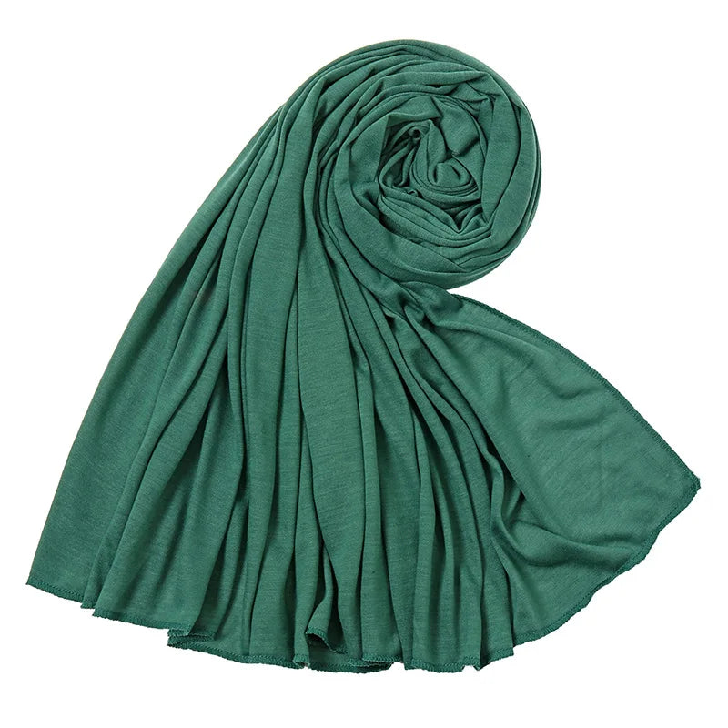 Soft Stretch Jersey Hijab Scarf, 85 × 180 cm Wrap