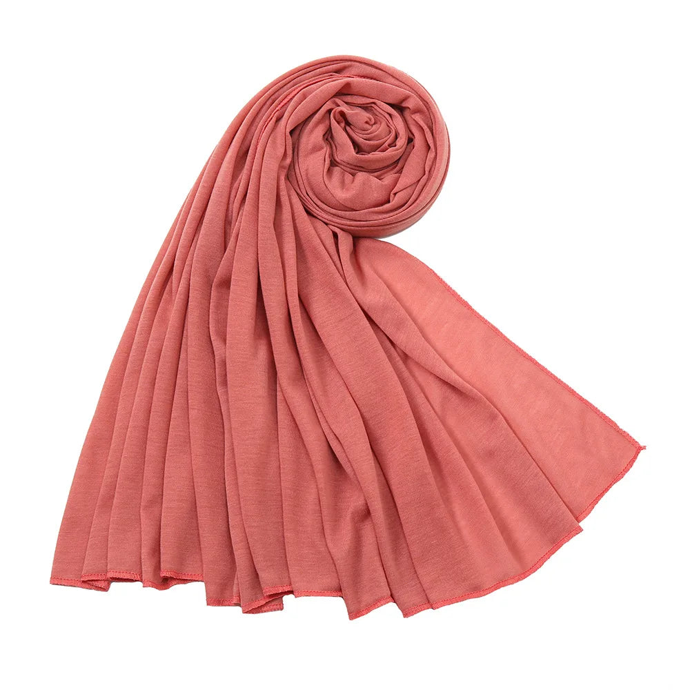 Soft Stretch Jersey Hijab Scarf, 85 × 180 cm Wrap