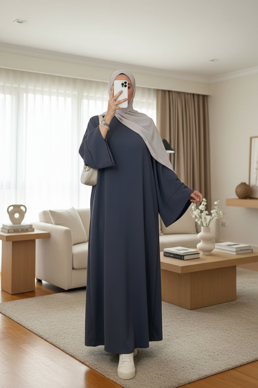 Modest Islamic Kaftan Prayer Robe